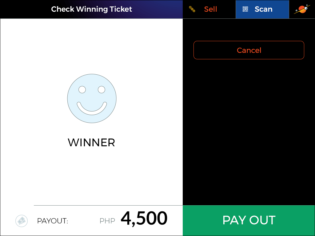 POS - Check winning ticket (winner)